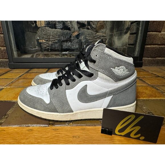 Youth 6y Air Jordan 1 Retro Washed Black Athletic Basketball Sneakers FD1437-051 - Picture 5 of 9